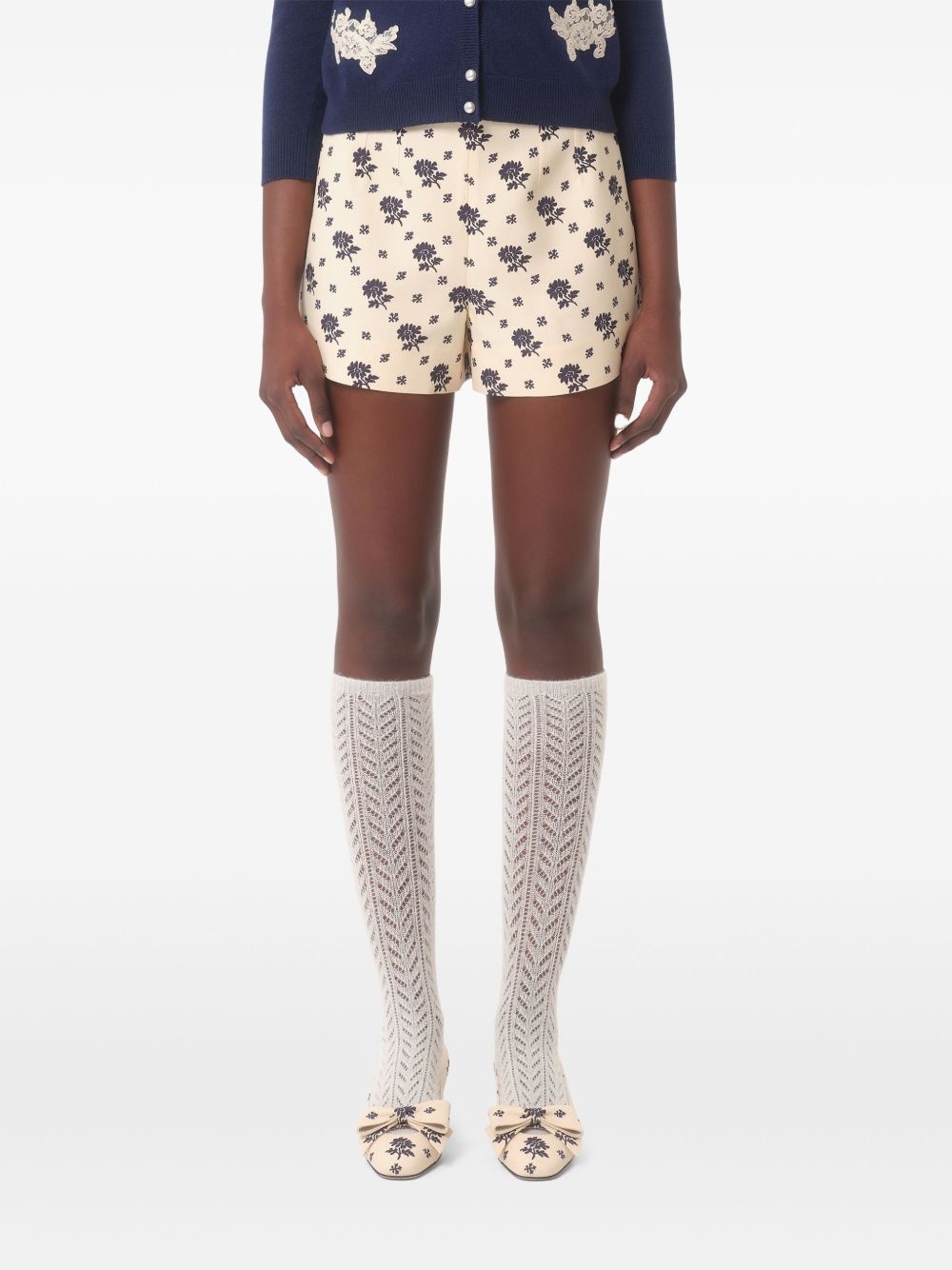 floral-print shorts - 3