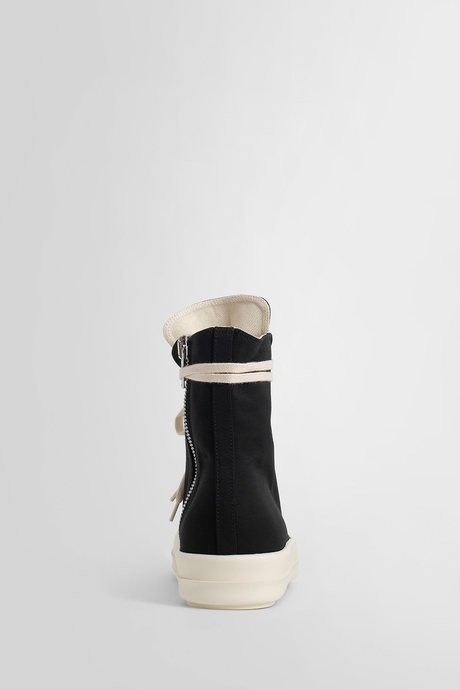 Rick owens drkshdw men's black high sneaks in cotton nylon faille - 3