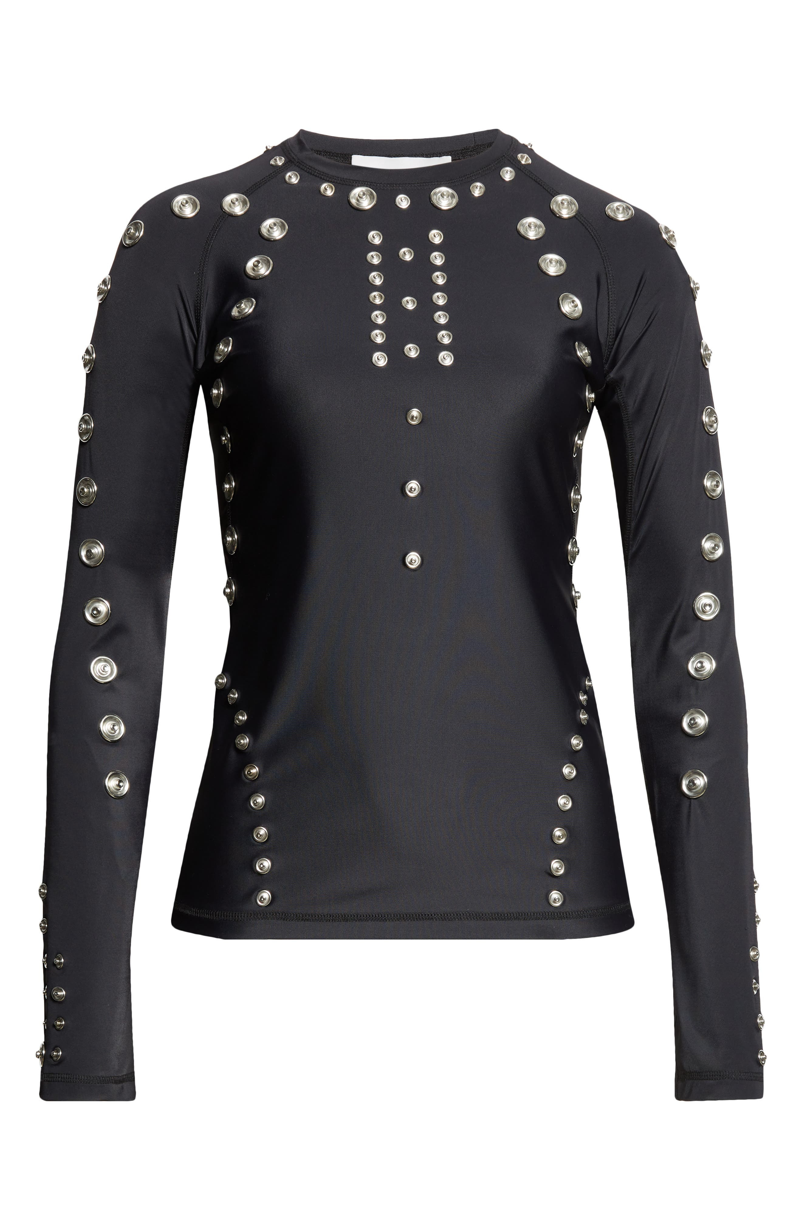 Coperni Snap Detail Jersey Top in Black at Nordstrom - 6
