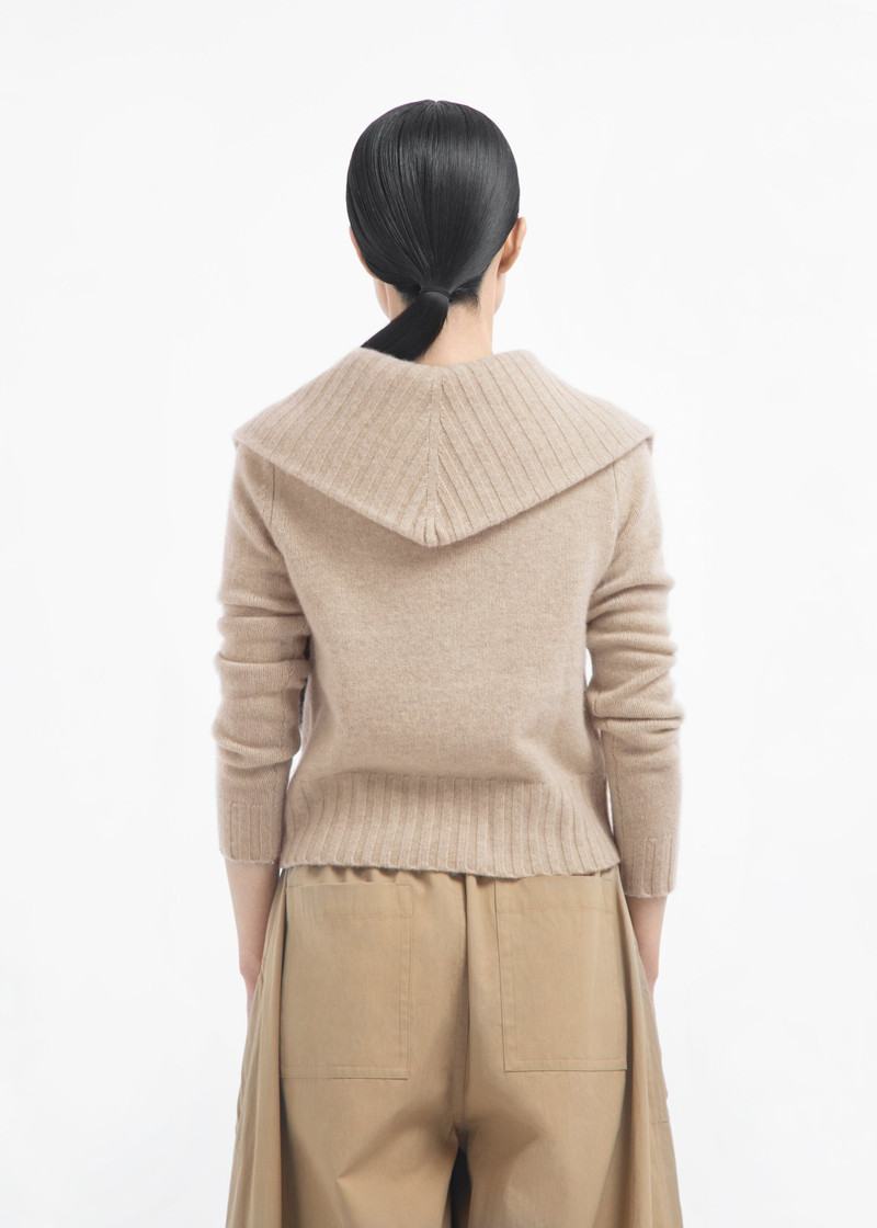 Ribbed Collared Sweater in Cashmere 4
