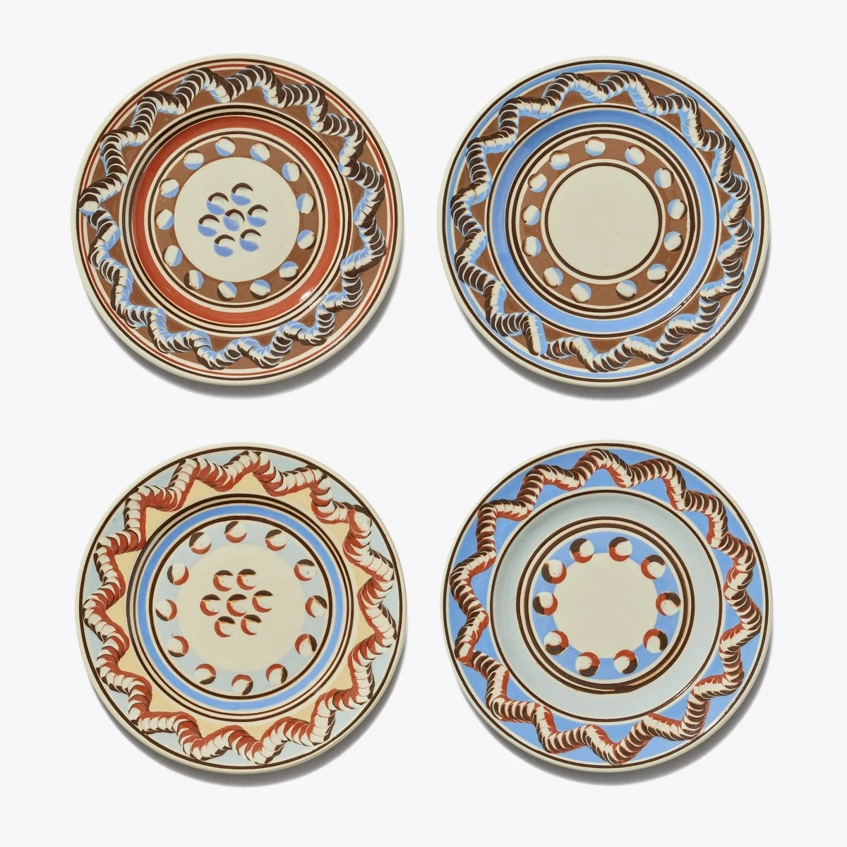 Mochaware Salad Plate, Set of 4 - 1