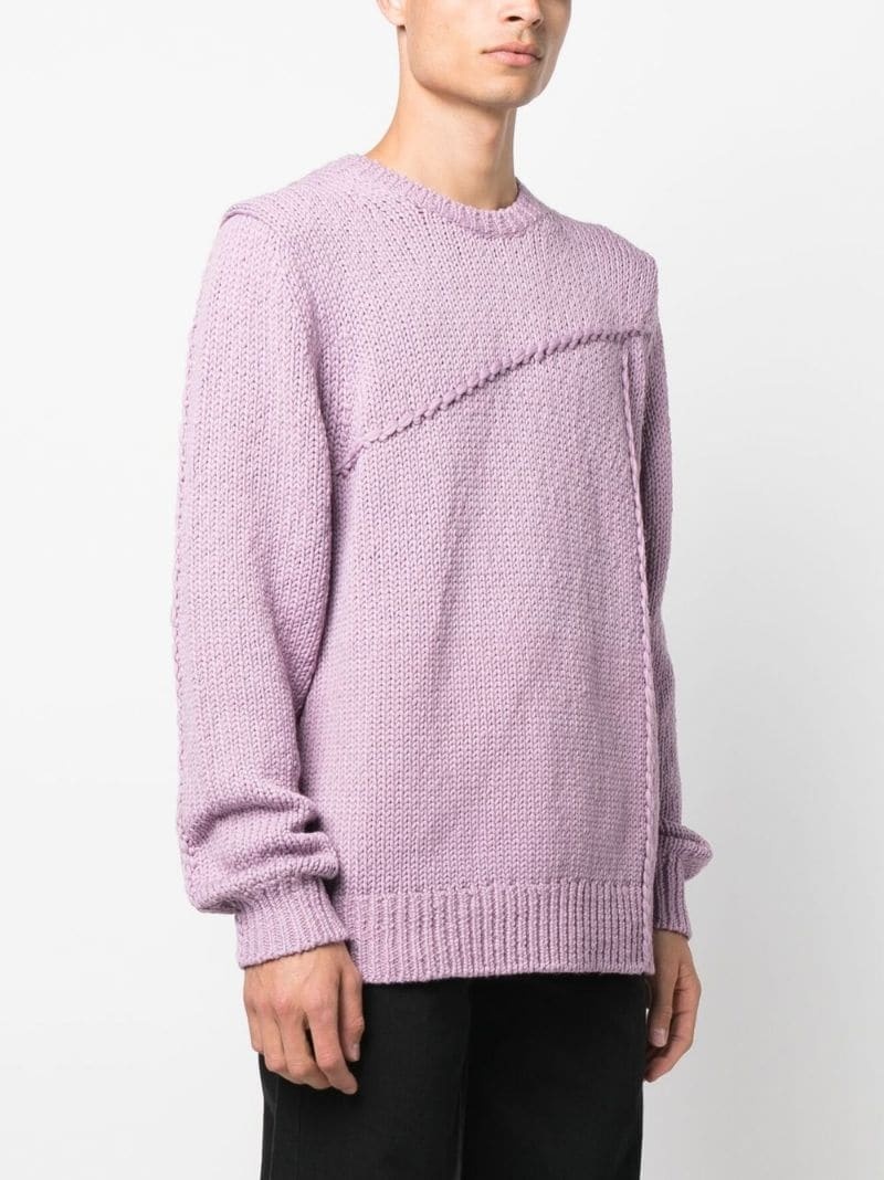 seamed knitted jumper - 3