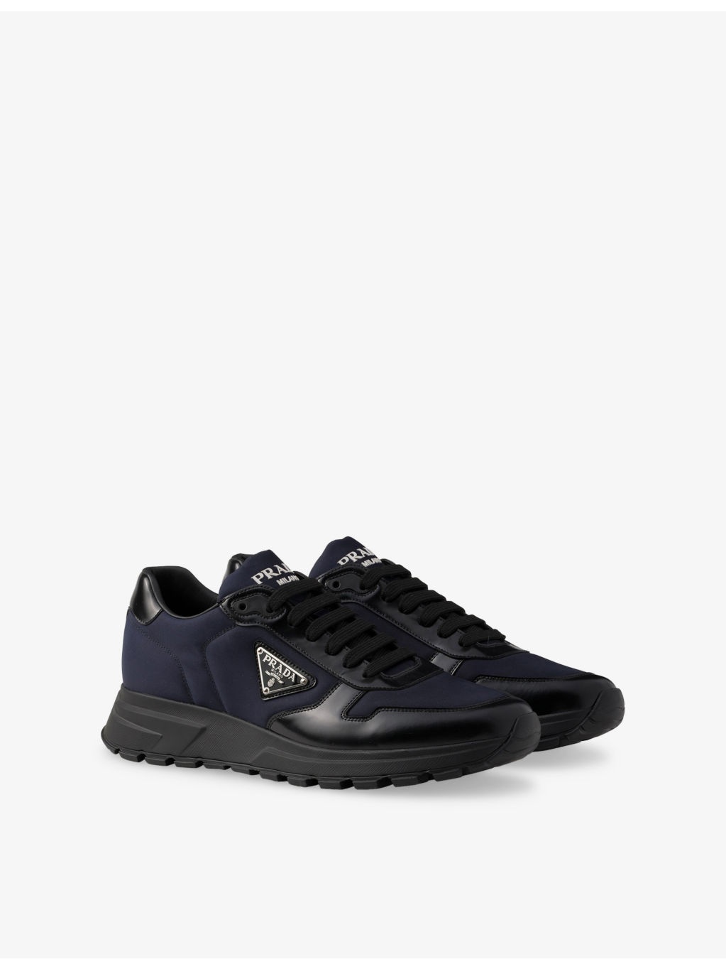 Prax 01 Re Nylon And Leather Low-Top Trainers - 3