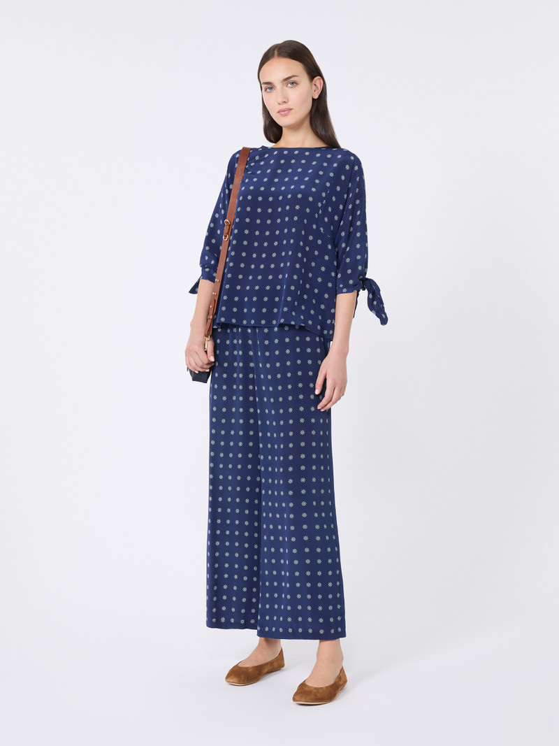 WEEKEND Max Mara ADONE Crepe de chine crew-neck blouse outlook