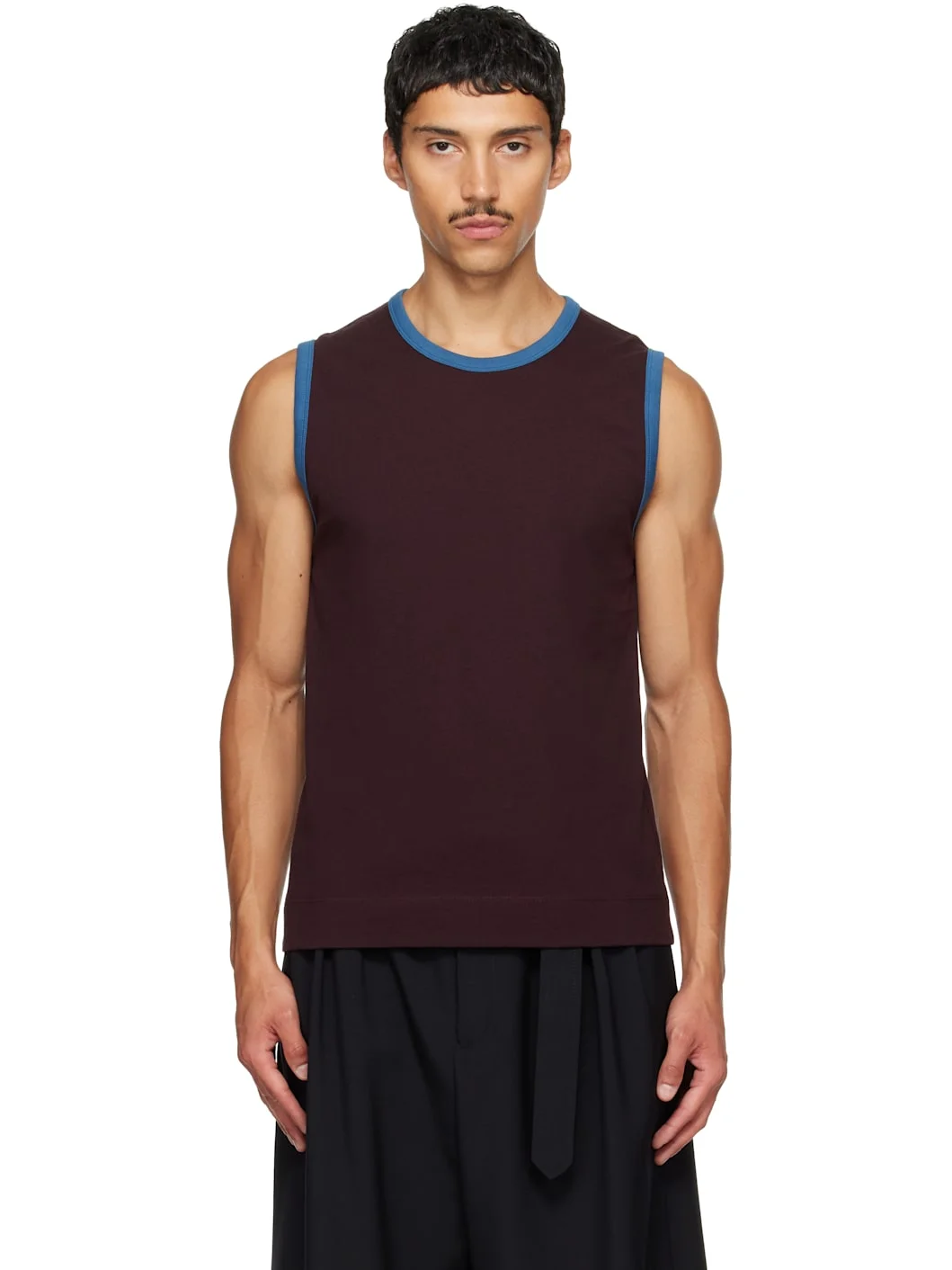 Brugundy Cotton Tank Top - 1