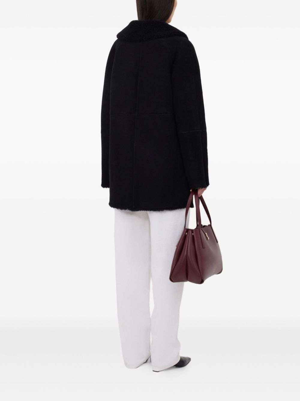 Isak hooded shearling coat - 4