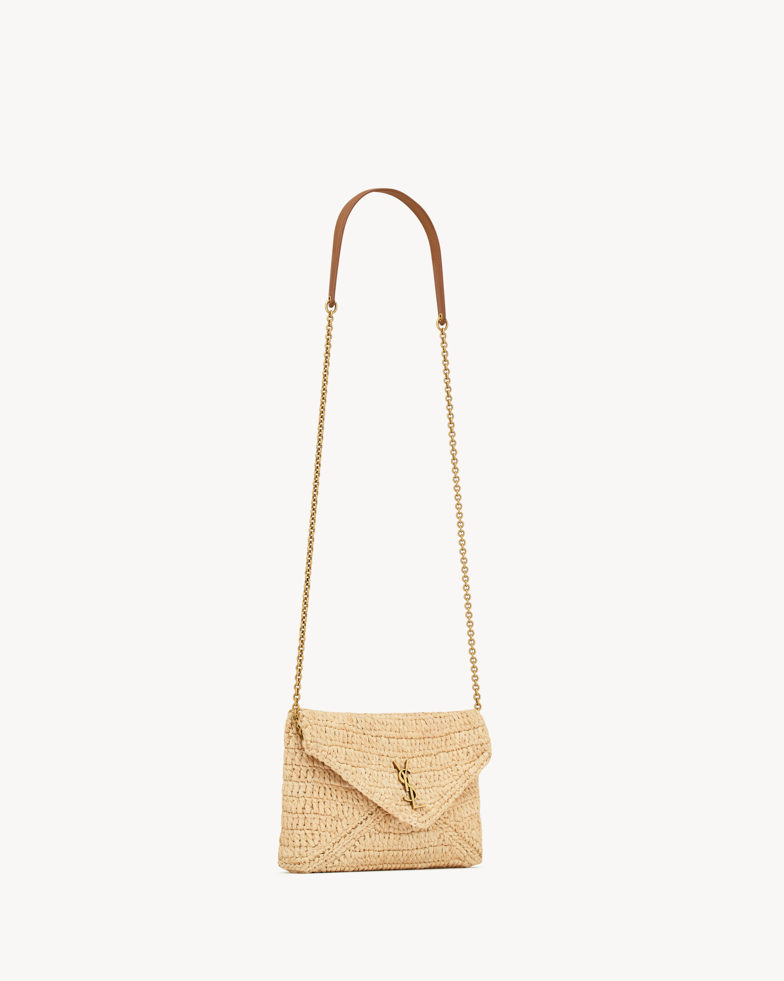 CASSANDRE CHAIN POUCH IN RAFFIA - 4
