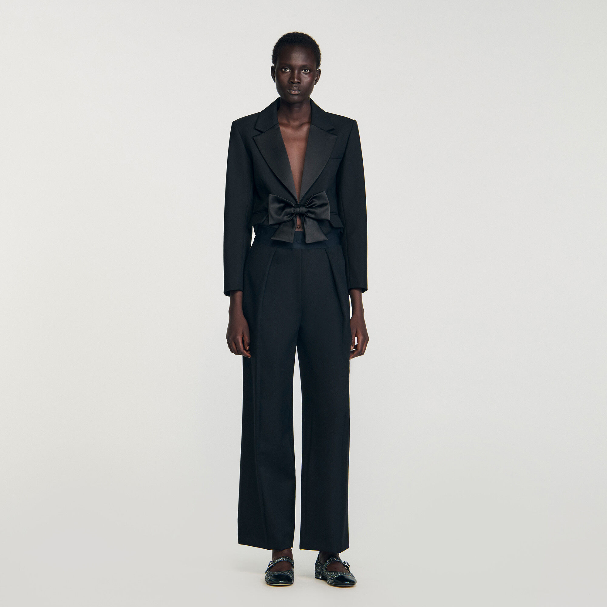WIDE-LEG ELASTIC WAIST TROUSERS - 2
