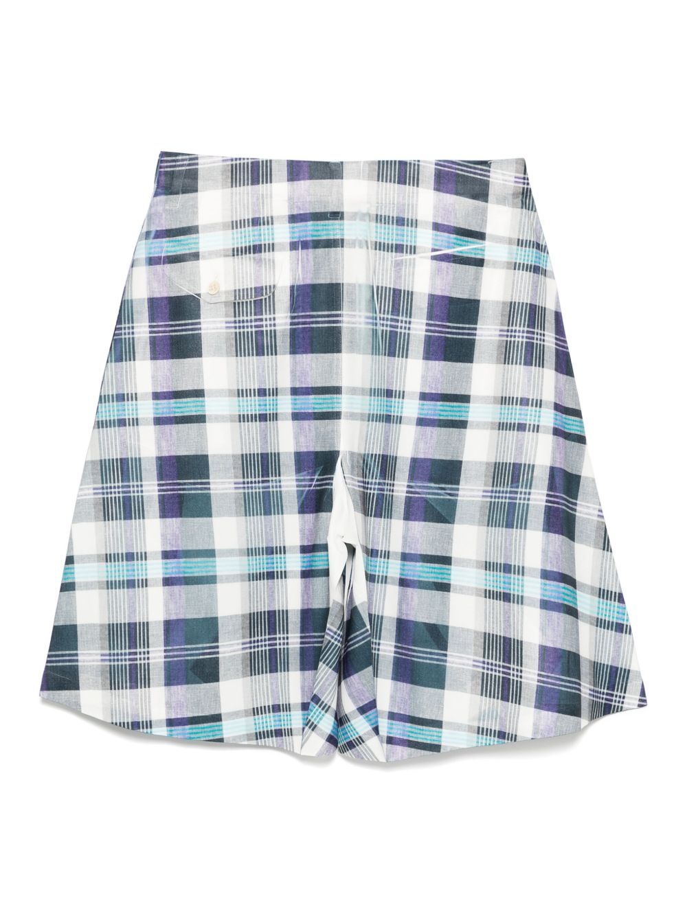 tartan overprint shorts - 2