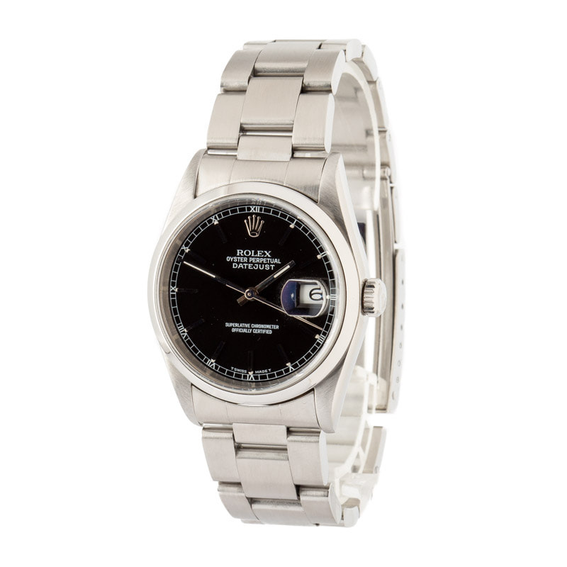 Pre-Owned Rolex Datejust 16200 Black Dial - 2