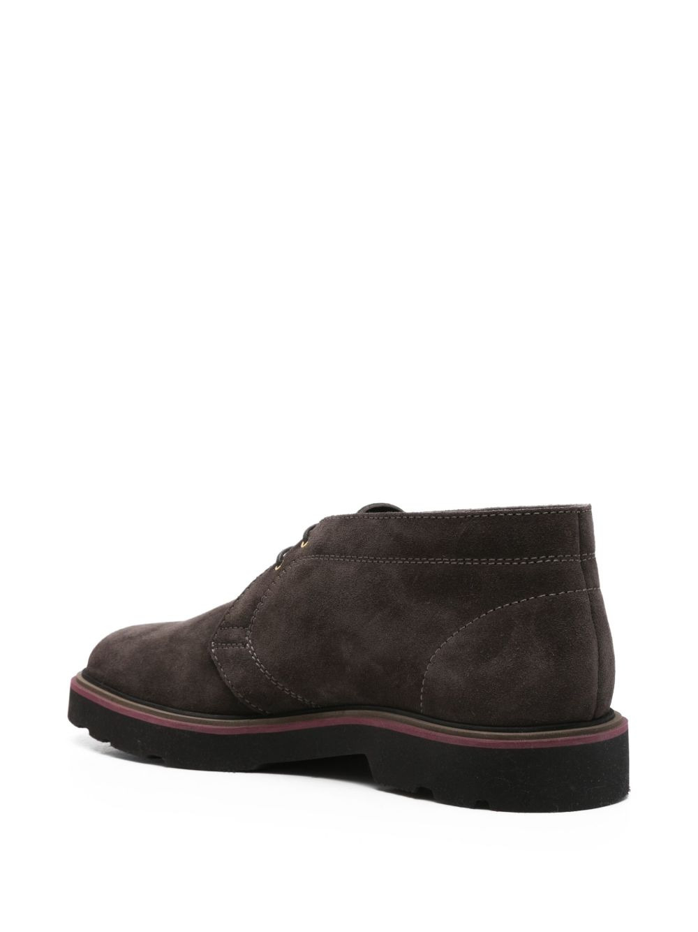 suede lace-up boots - 3