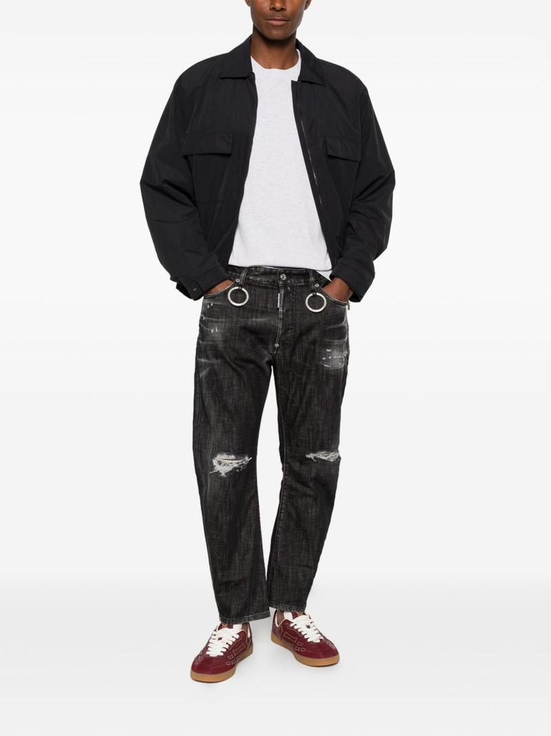DSQUARED2 distressed ring-detail jeans outlook