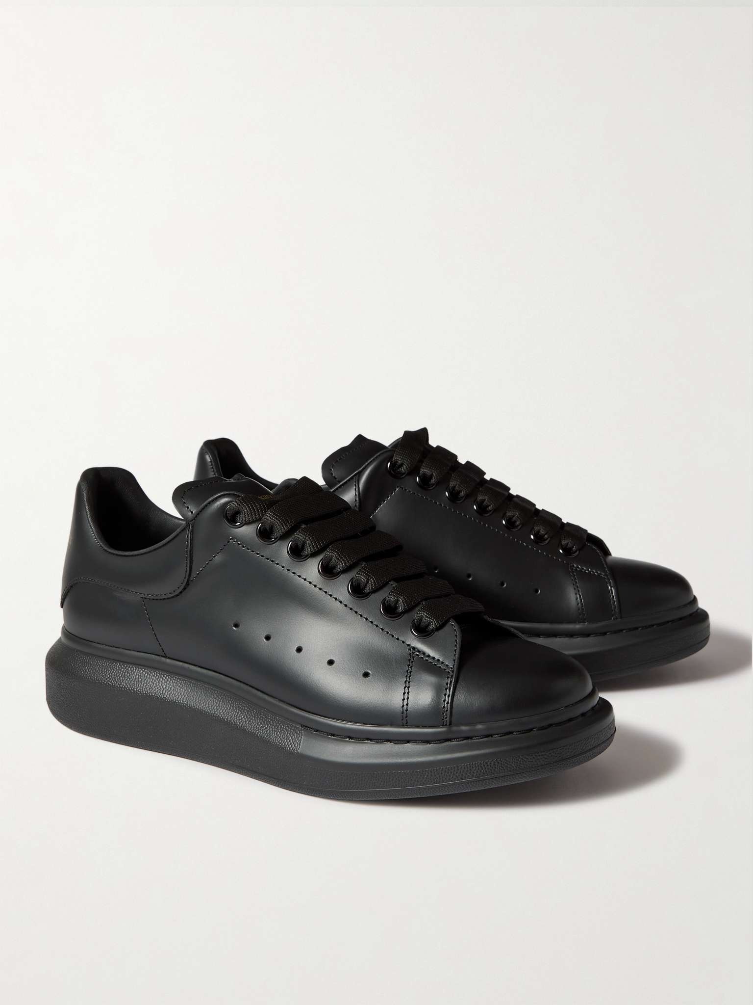 Exaggerated-Sole Studded Leather Sneakers - 4