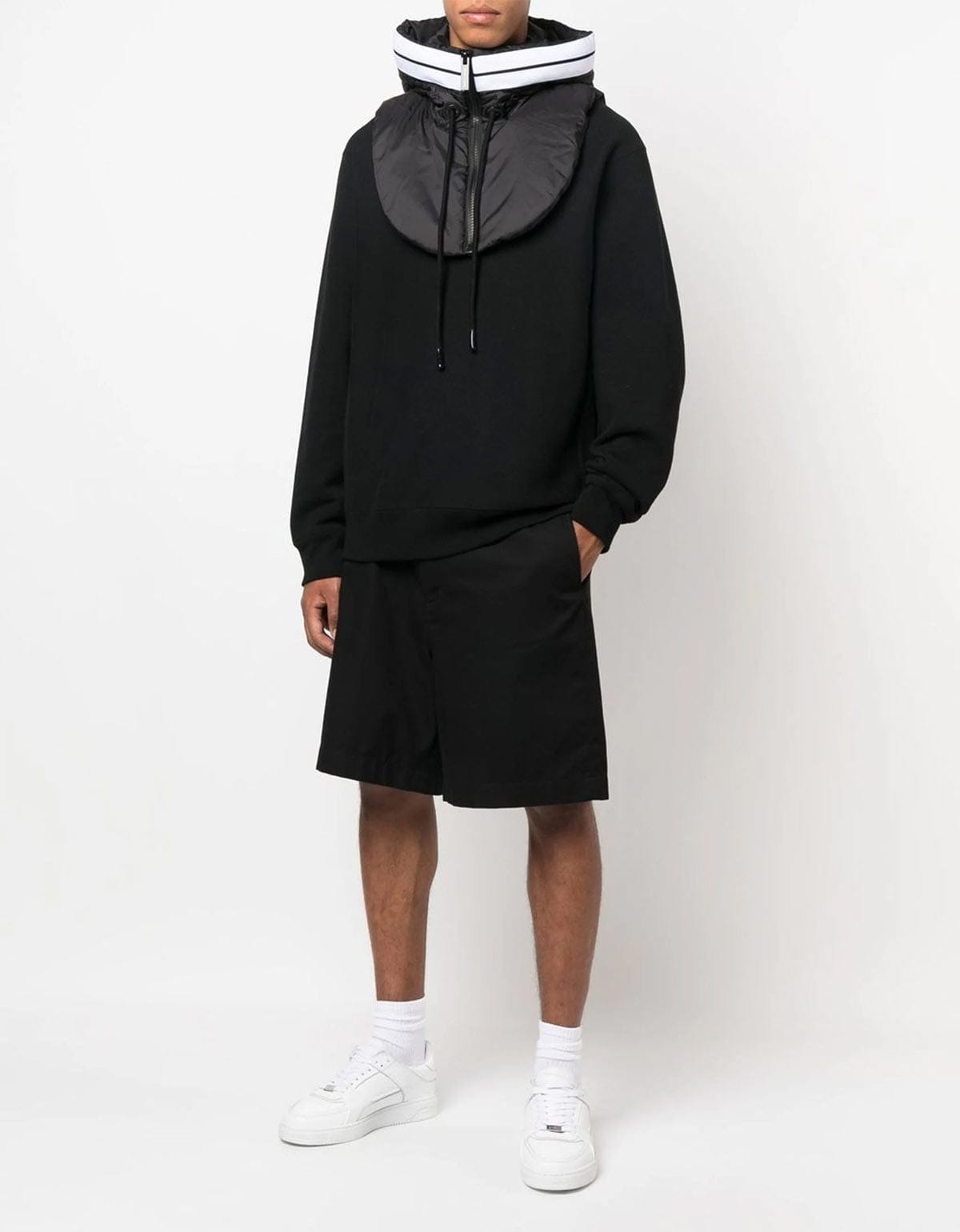 Palm Angels Black Venice Hooded Neckwarmer - 2