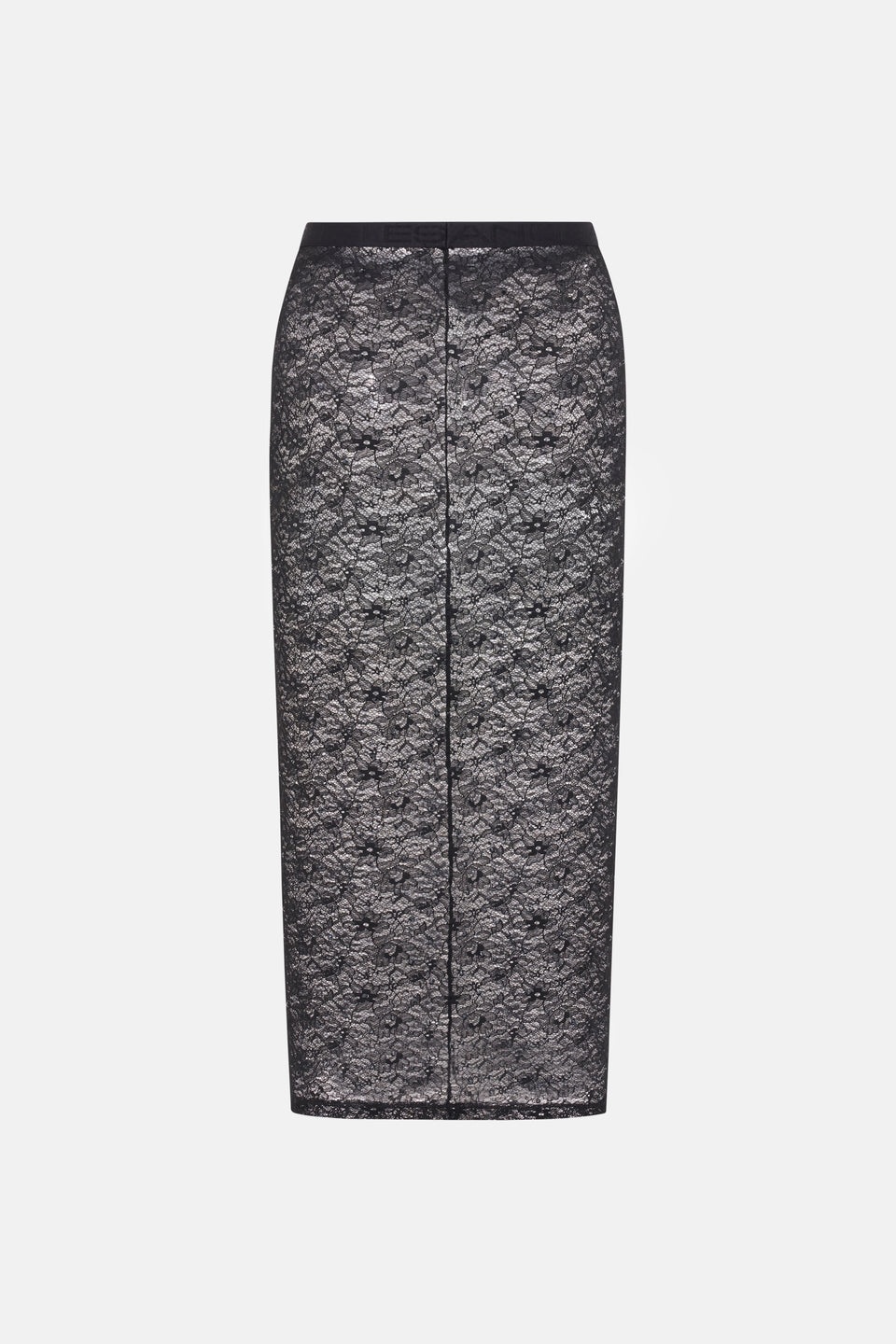STRETCH LACE MIDI SKIRT WITH HOTFIX - 2