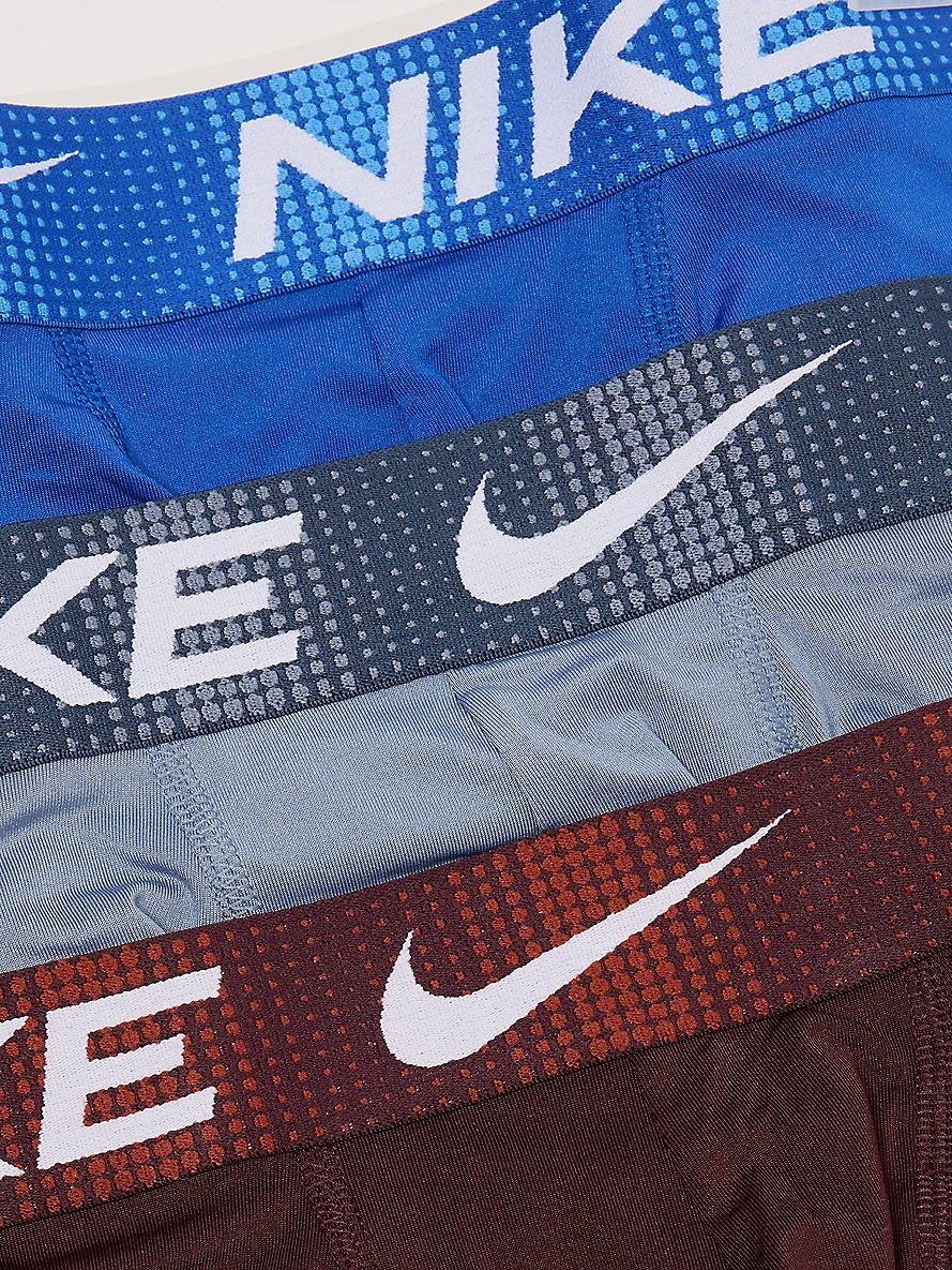 Essential Micro logo-waistband pack of three stretch-jersey trunks - 5
