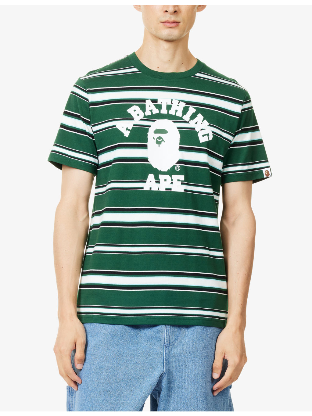 College Striped-Print Cotton-Jersey T-Shirt - 3