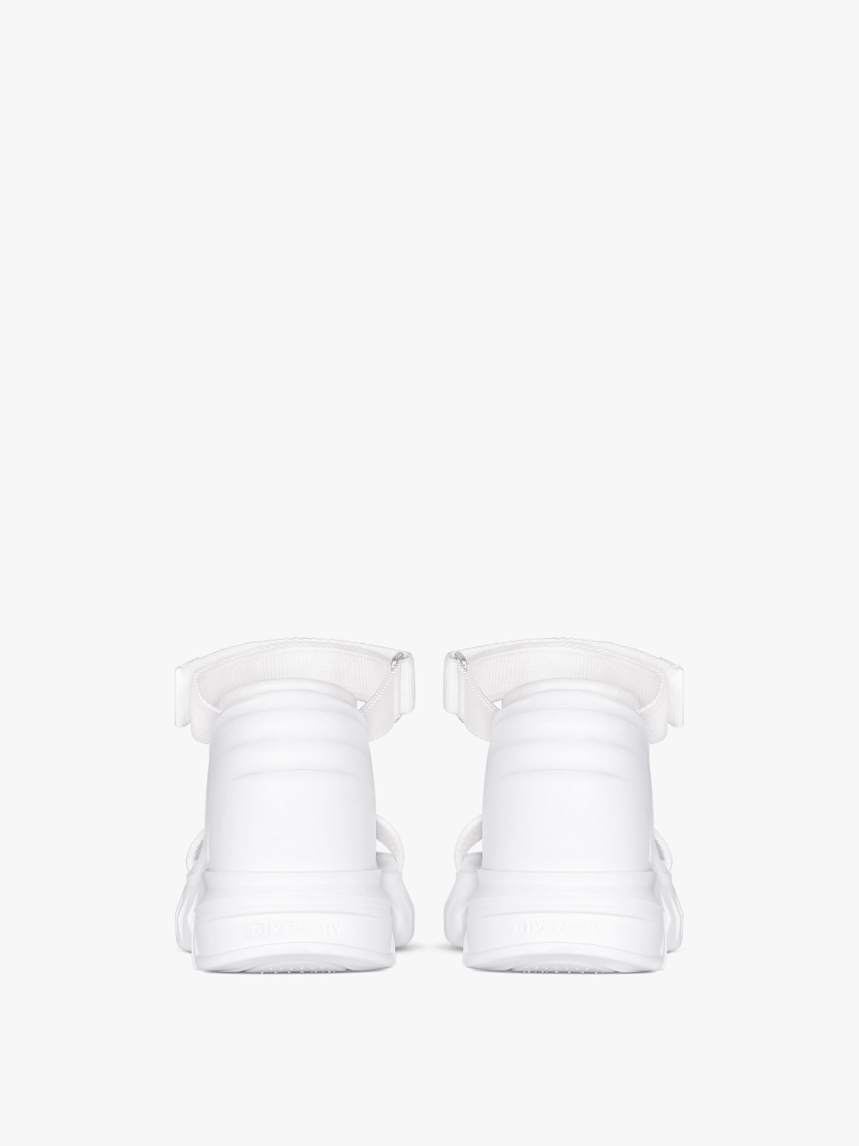 MARSHMALLOW SANDALS IN LEATHER AND CANVAS - 7