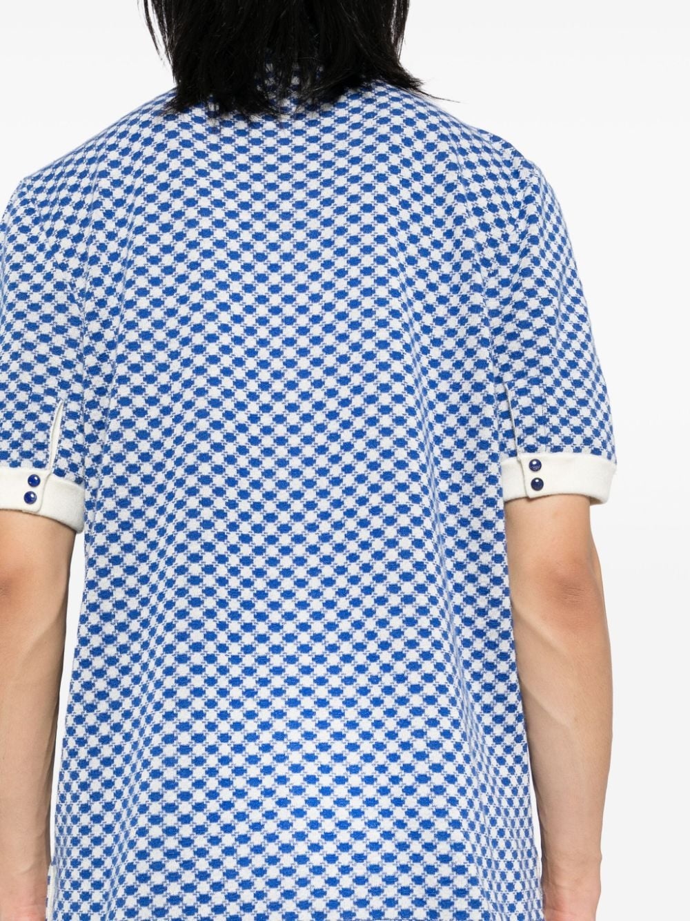 Lapis dot cashmere shirt - 5
