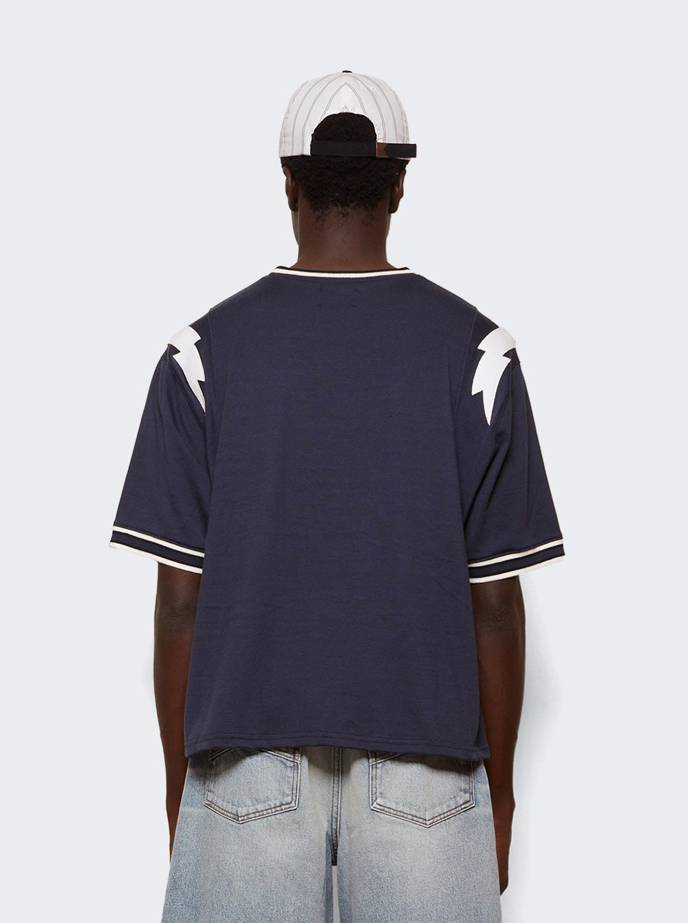 Logo Lightning Ringer Tee Navy - 4