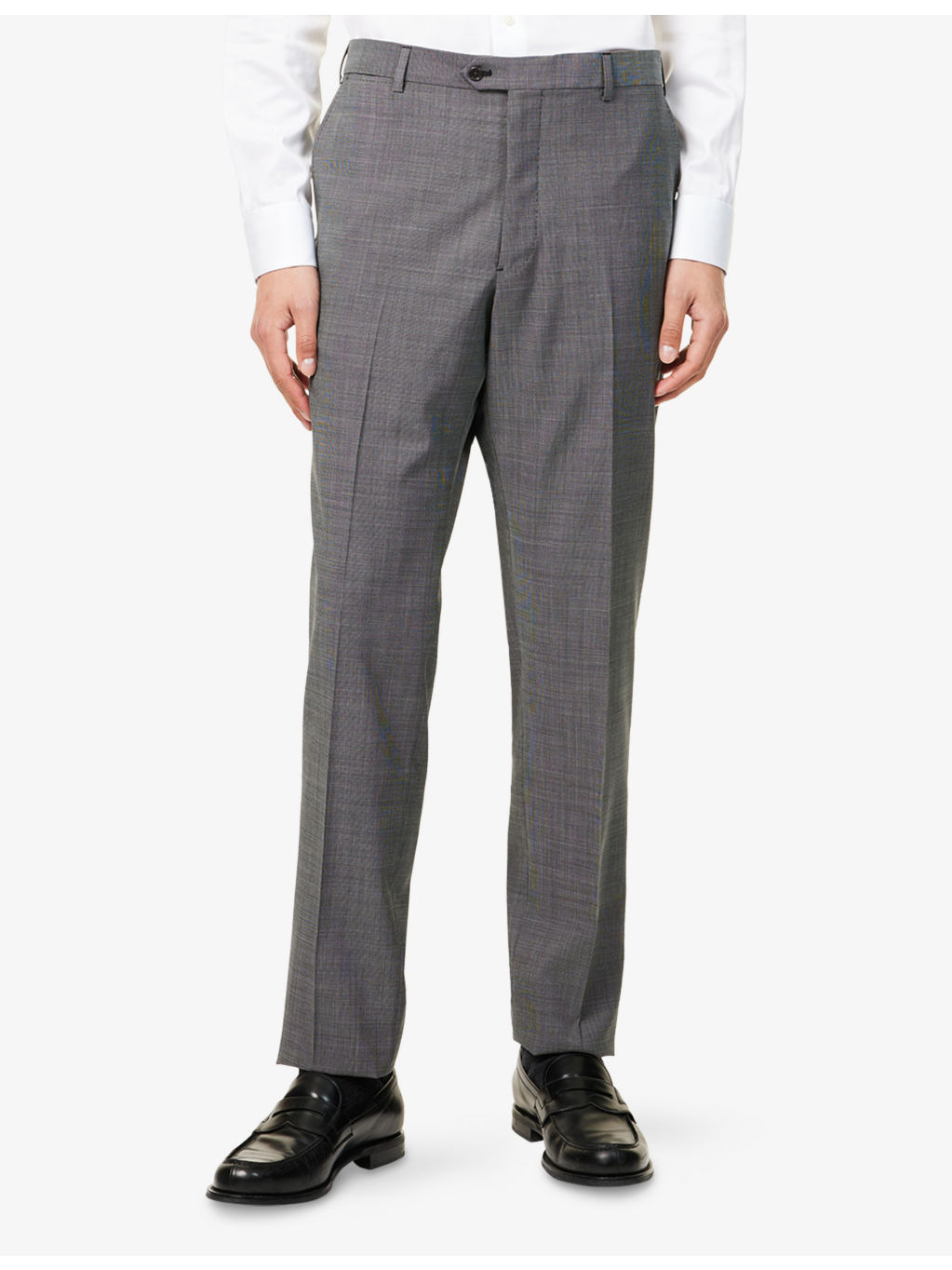 M Line Sharkskin Single-Breasted Wool Suit - 3