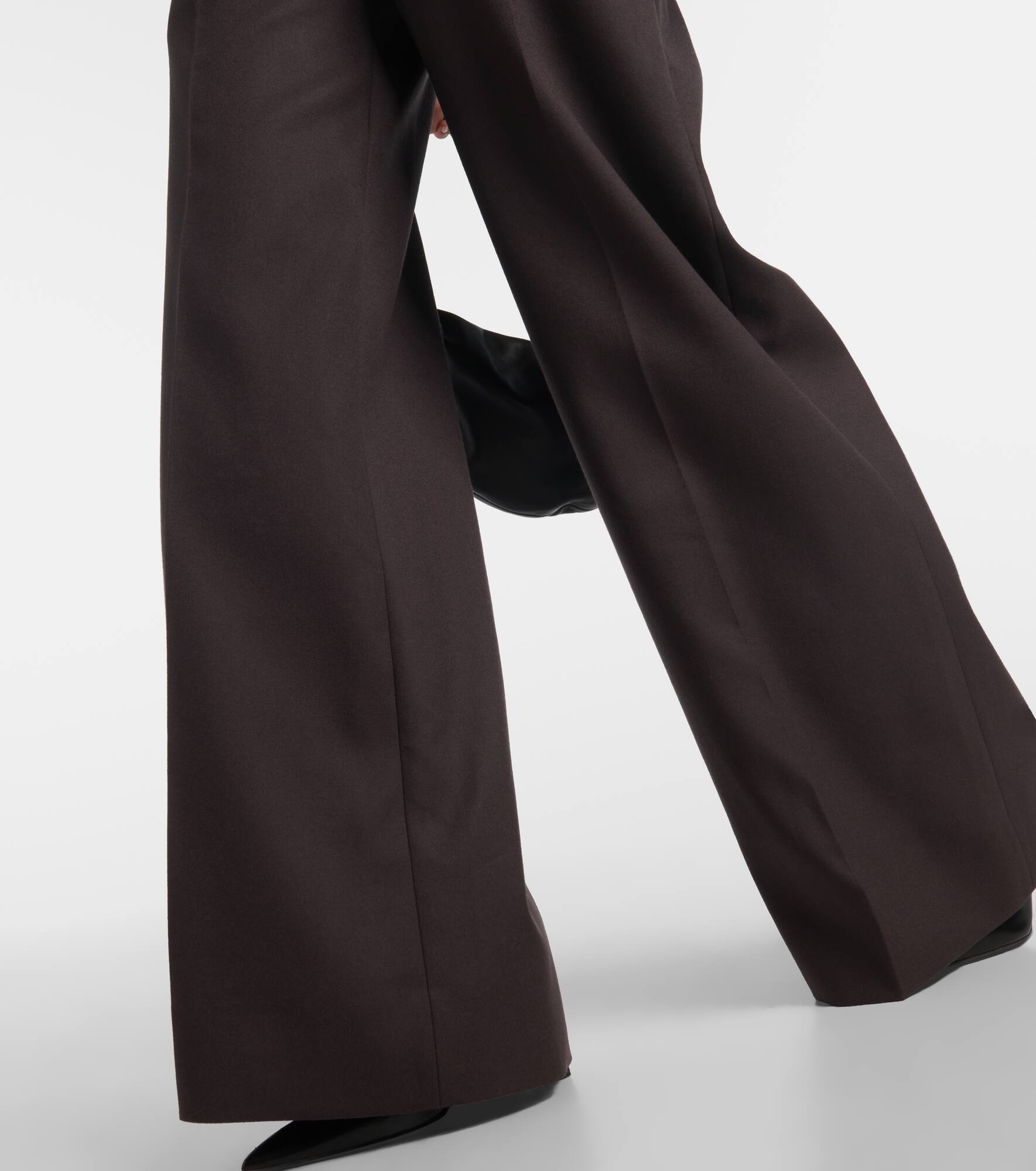 High-rise wool wide-leg pants - 5