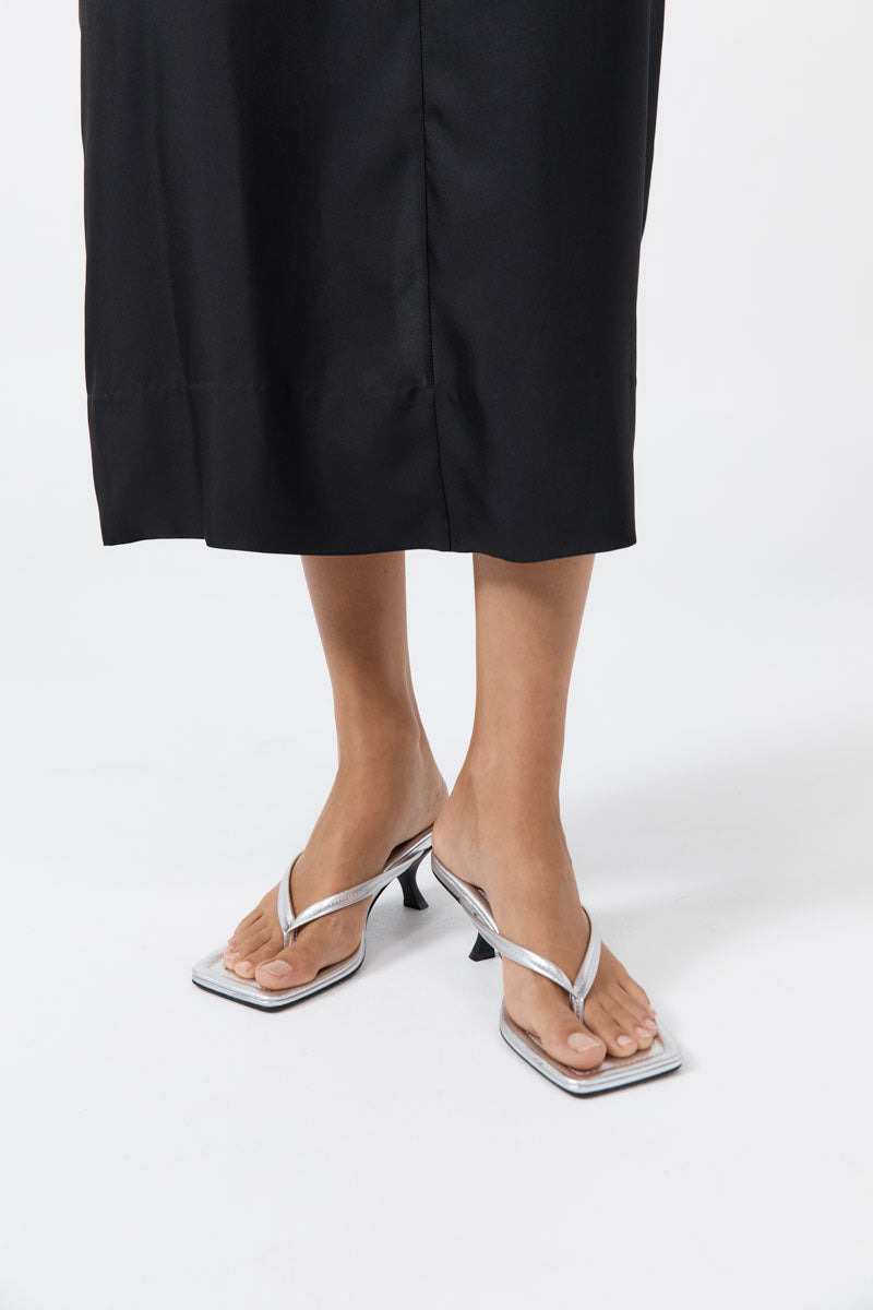 Thong Detail Heel - Silver - 5