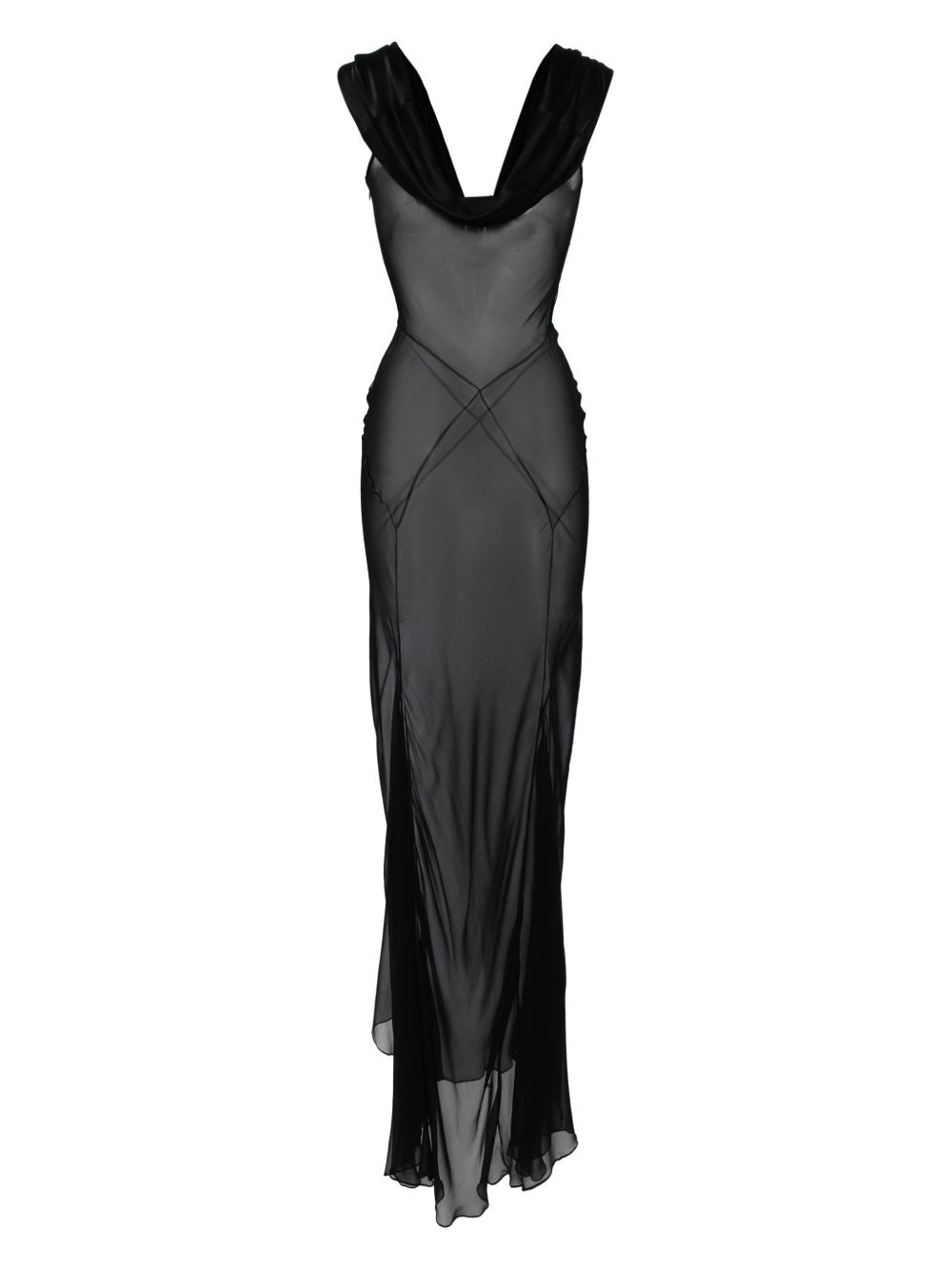 silk-chiffon tank dress - 2