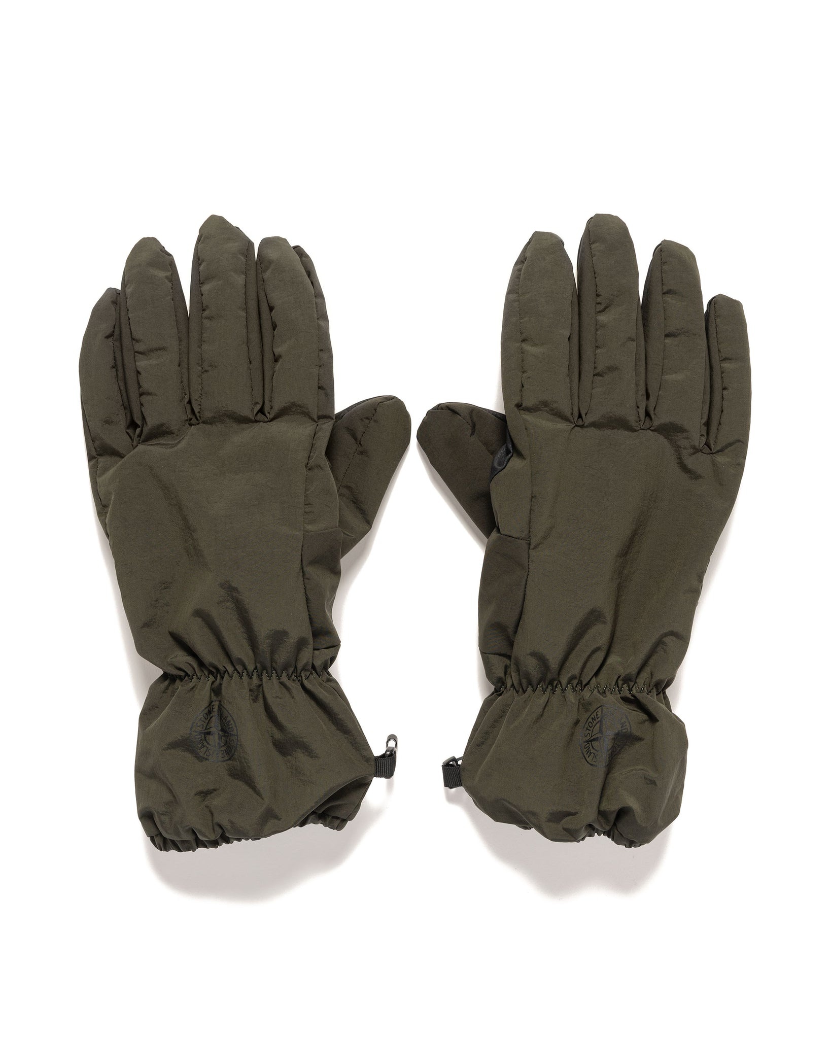 Nylon Metal Gloves In Econyl Regenerated Nylon Olive - 1