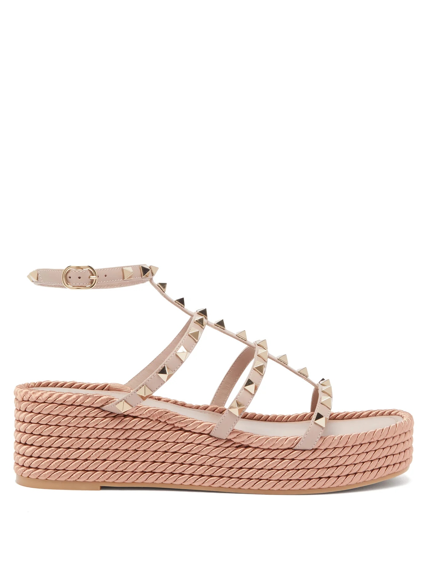 Torchon Rockstud leather wedge sandals - 1