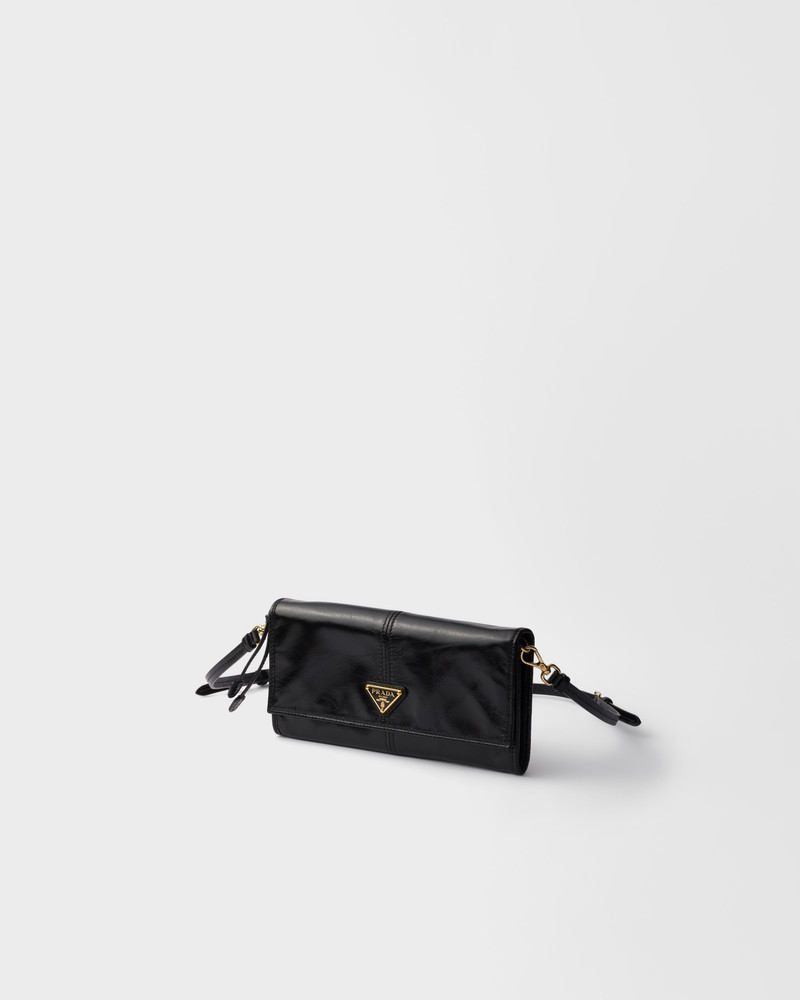 Prada Leather wallet with shoulder strap outlook