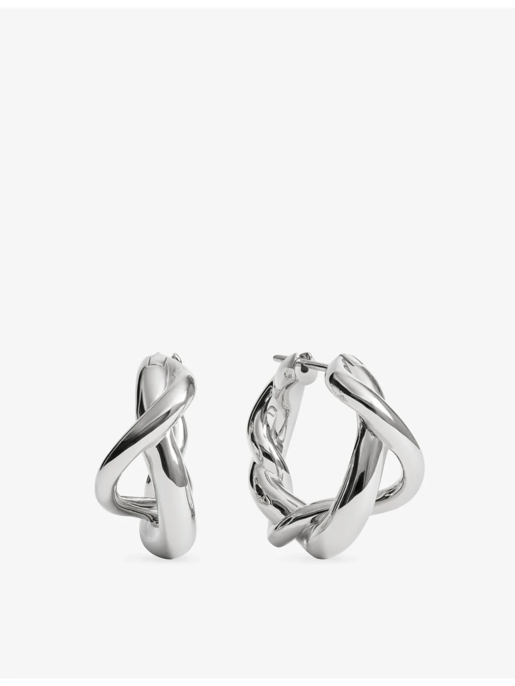 Ochre Medium Sterling-Silver Hoop Earrings - 1