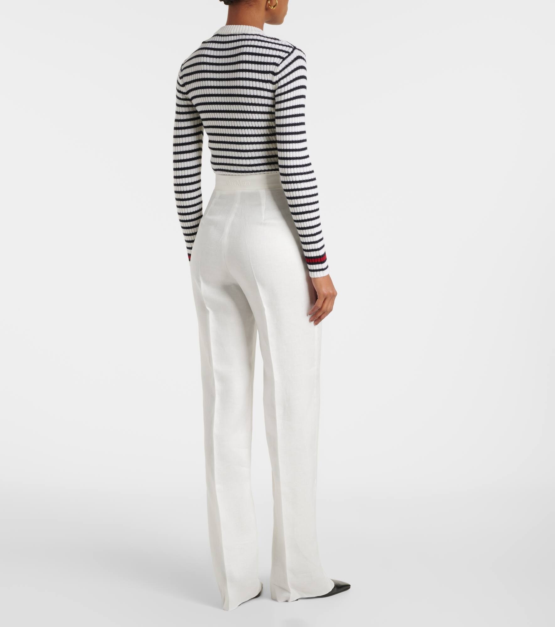 Aversa high-rise linen wide-leg pants - 3