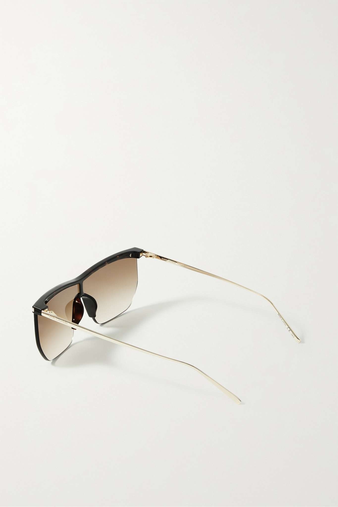 D-frame tortoiseshell acetate and gold-tone sunglasses - 3