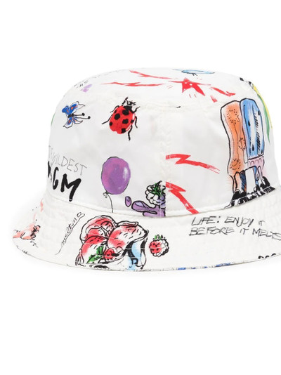 MSGM graphic-print bucket hat outlook