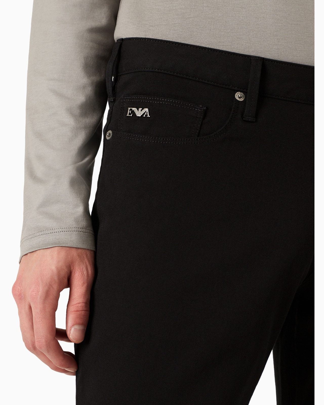 J06 Comfort stretch-gabardine, slim-fit trousers - 6