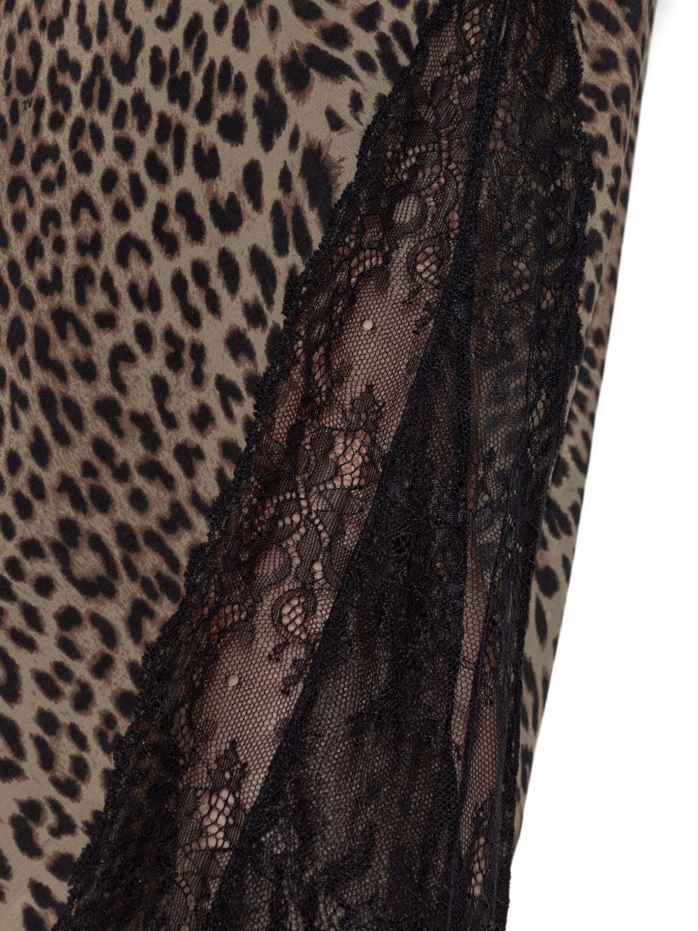 lace-insert skirt - 5