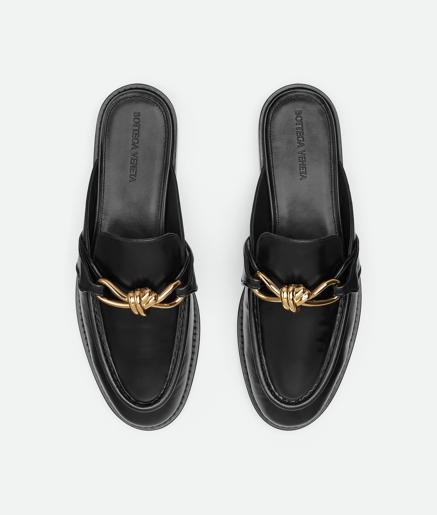 【関税&送料込】Bottega Veneta Monsieur Shiny Leather Mule L Bottega Veneta MONSIEUR SHINY LEATHER MULE LOAFERS