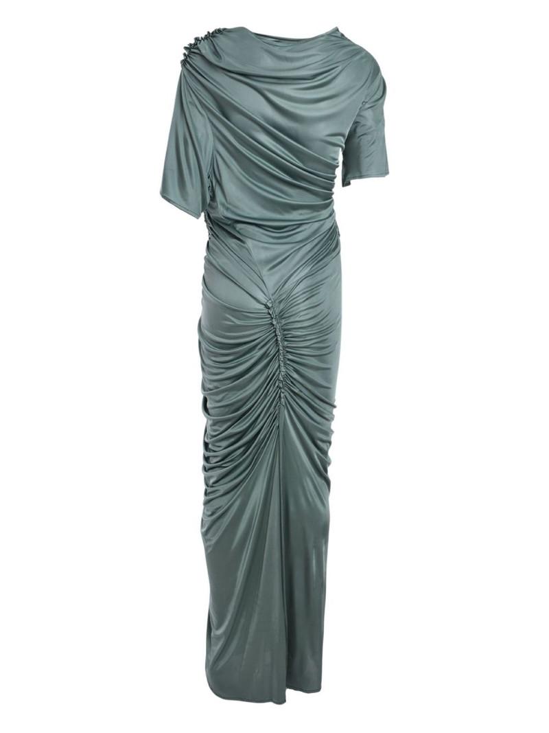 ATLEIN asymmetric ruched midi dress outlook