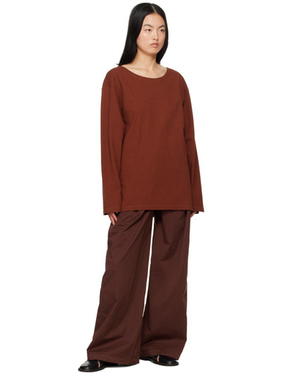 Lemaire Red Wide Neck Long Sleeve T-Shirt outlook