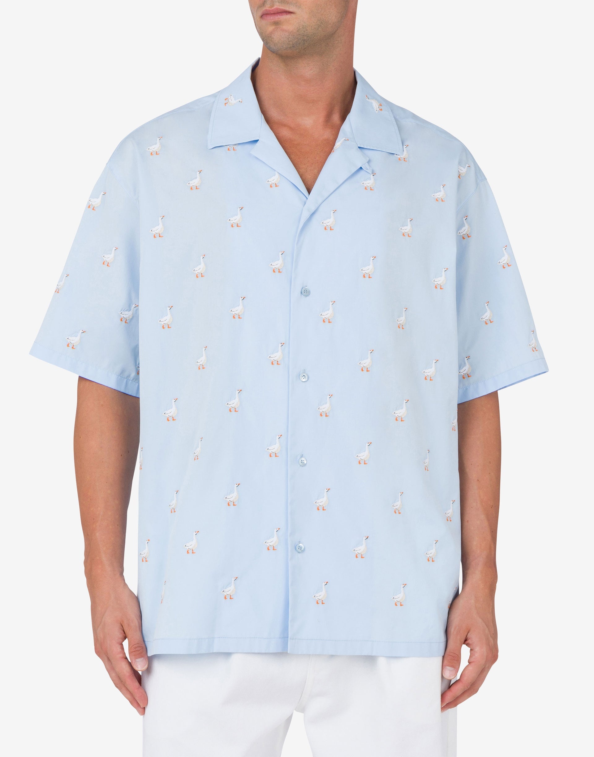 POPLIN SHIRT ALLOVER GOOSE - 1