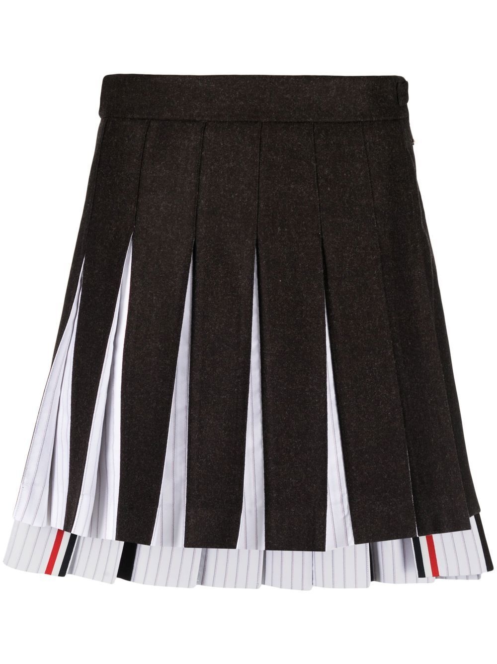 wool-blend pleated skirt - 1