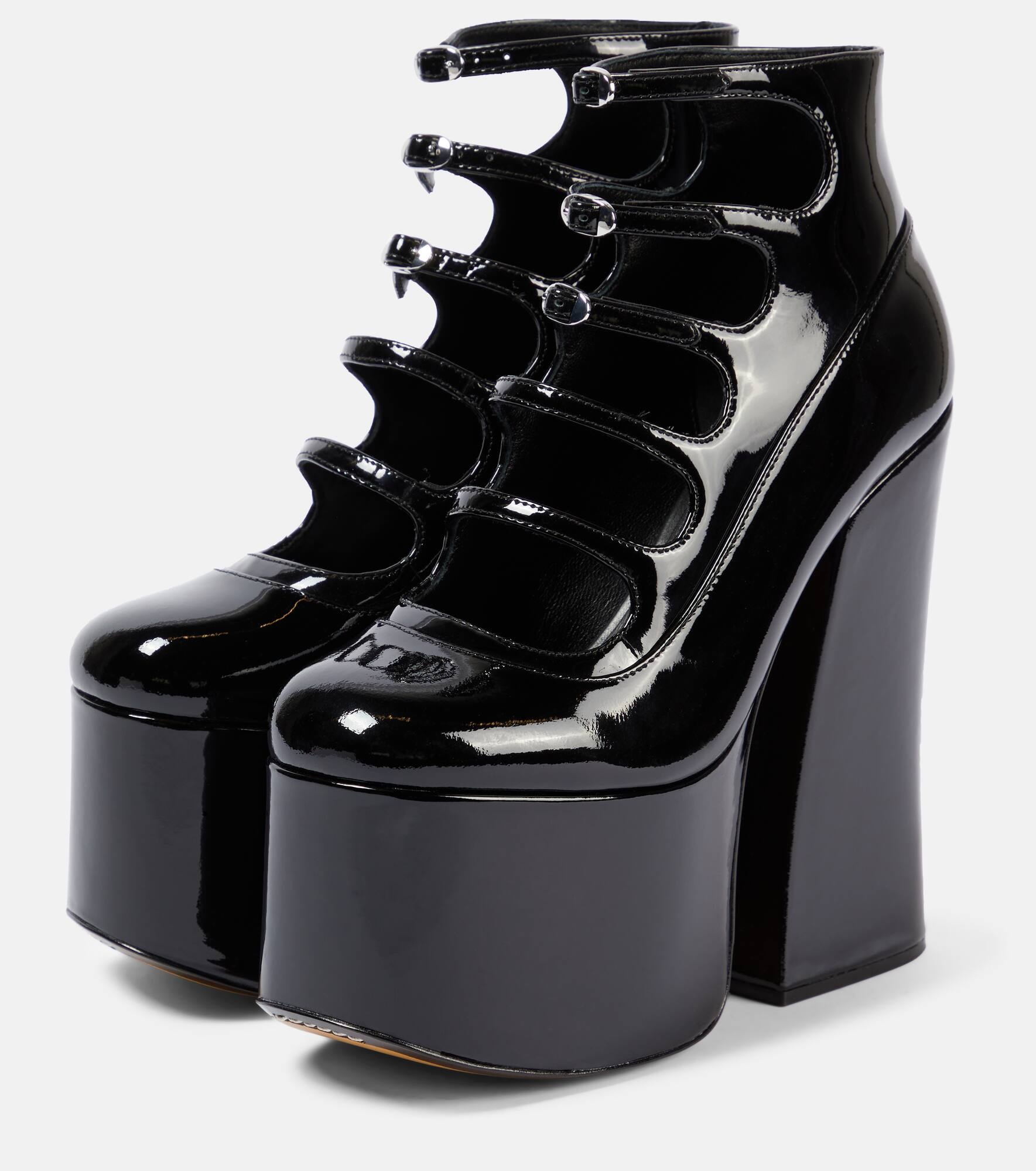 Kiki patent leather platform ankle boots - 5