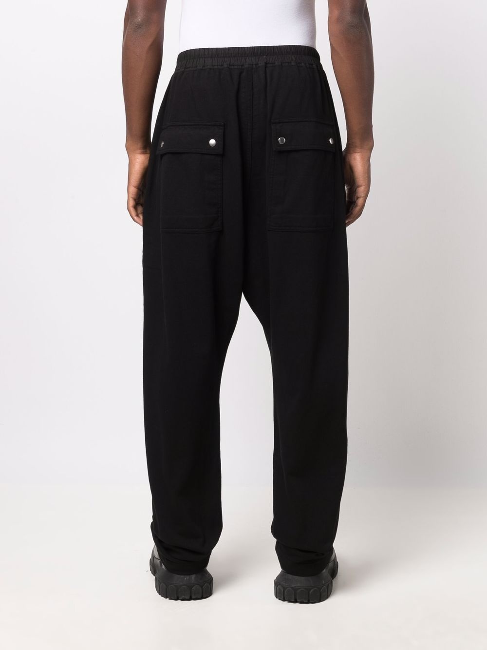 drawstring cotton trousers - 4