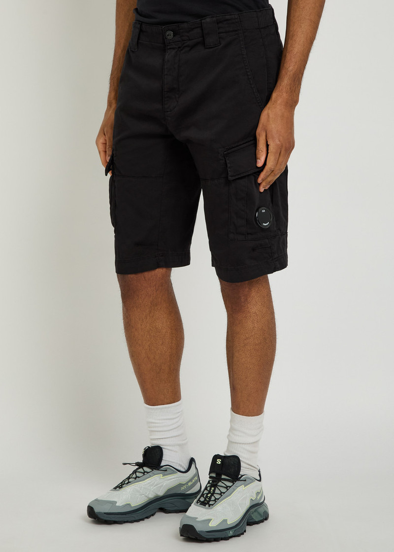 C.P. Company C.P. Company Logo Stretch-cotton Cargo Shorts outlook