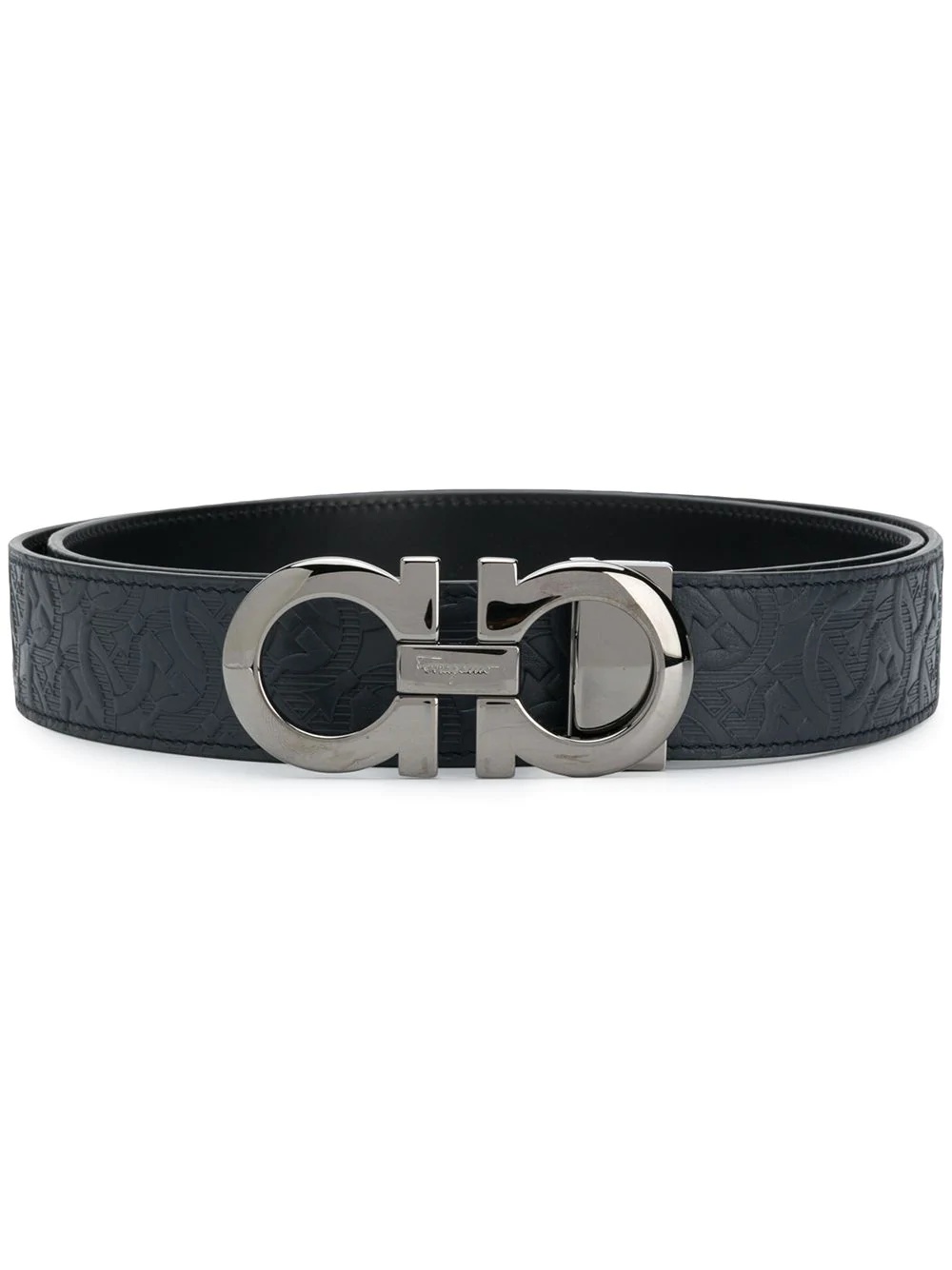 Gancini buckle leather belt - 1