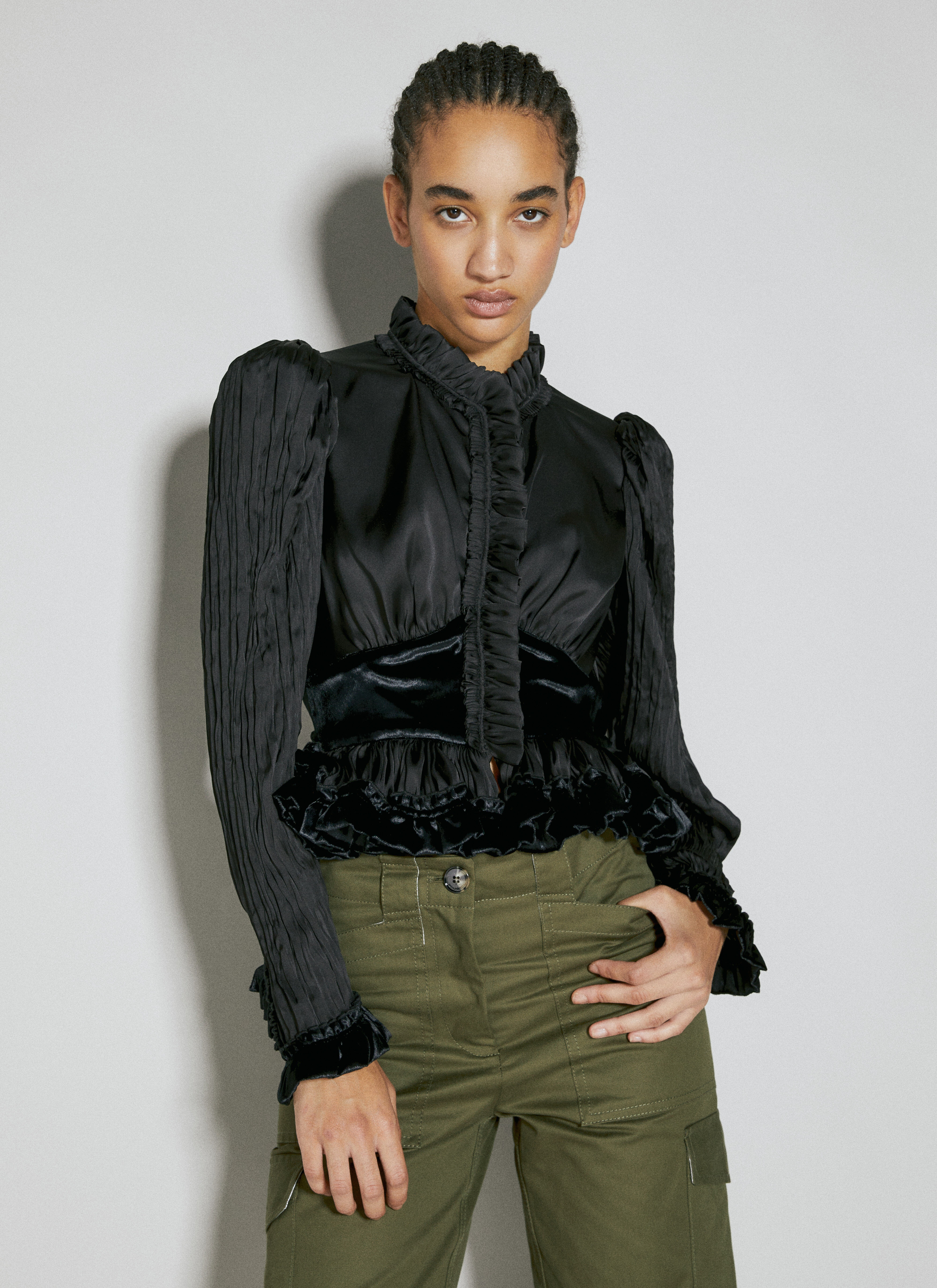 Ruffle Panel Construction Top - 1