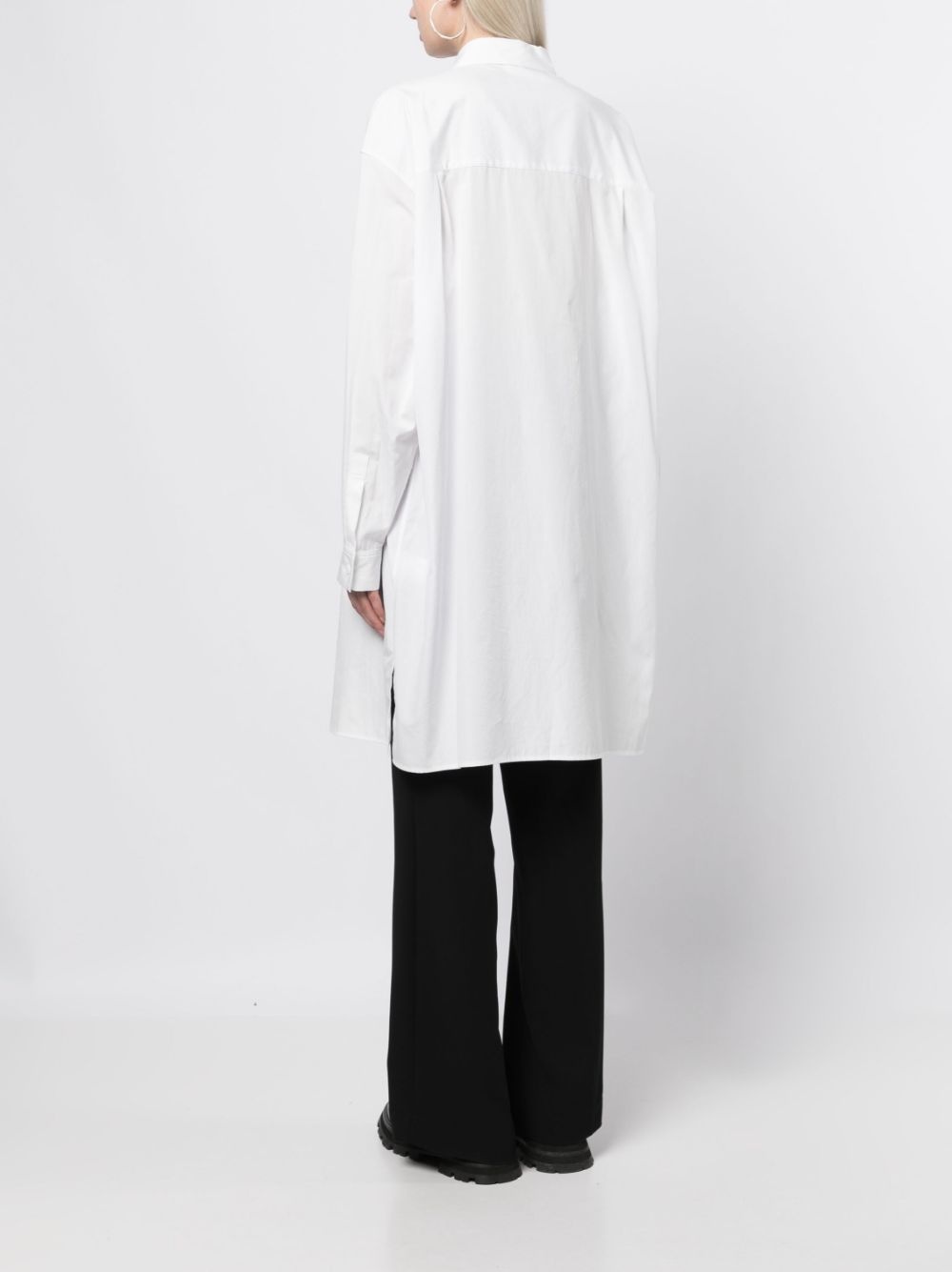 long-line graphic-print shirt - 4