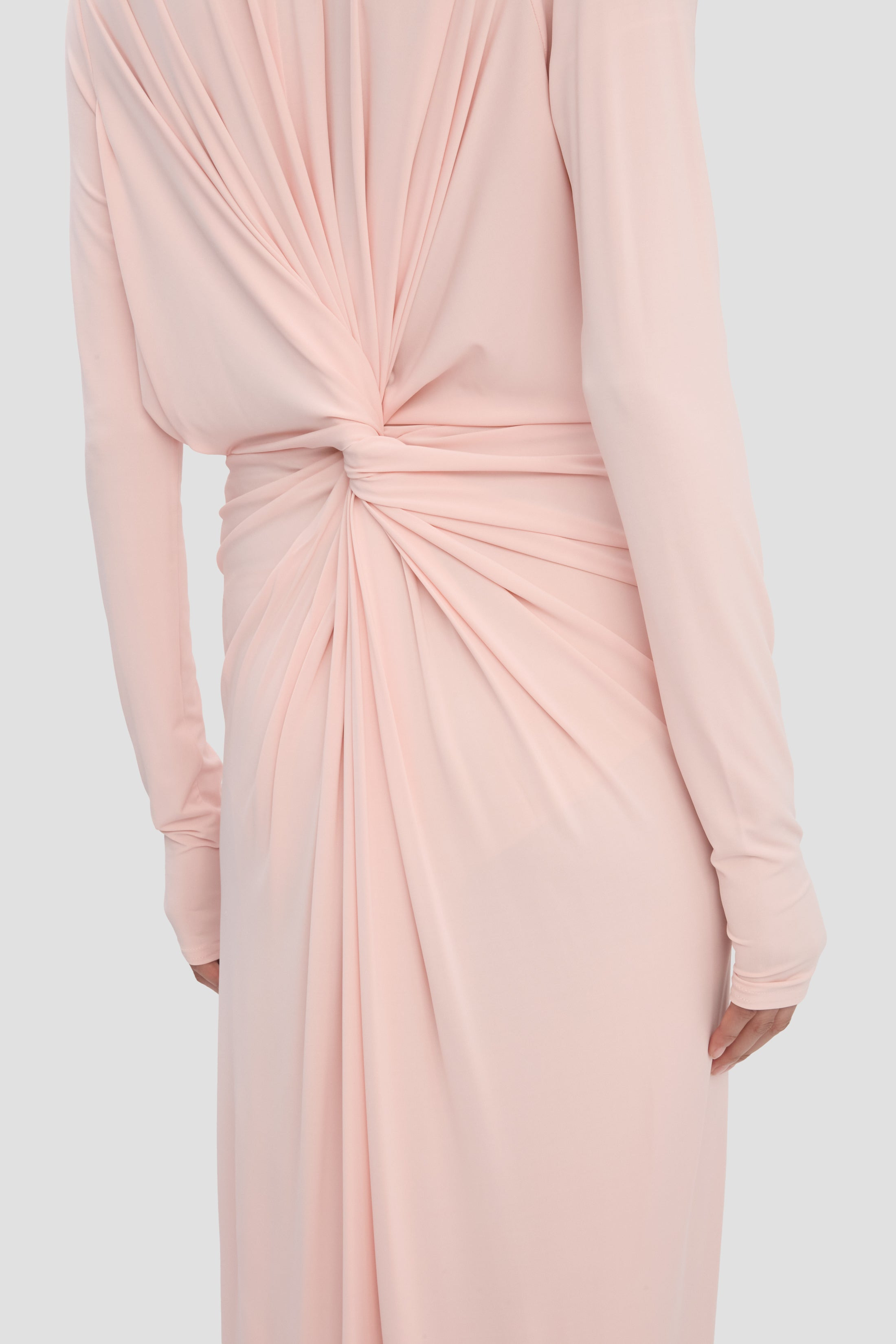 Cut-Out Wire Gown In Frosted Pink - 6