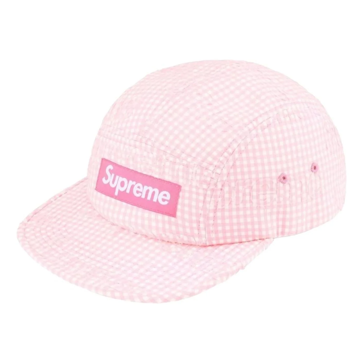 Supreme SS26 Monogram Gingham Camp Cap 'Pink' SUP-SS26-1051-PNK - 1